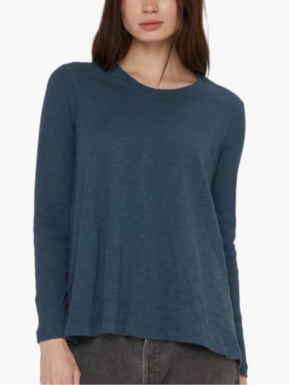 Wilt Women’s Slub Jersey Long Sleeve Teal Size Small $128